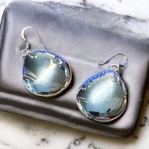 Designer Abstract Sterling Silver Dangle Earrings